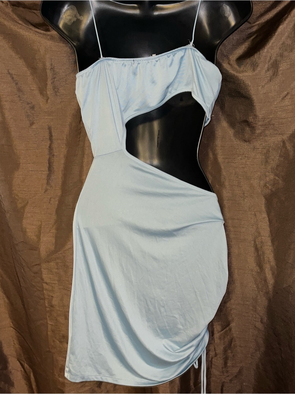 Streetwear Society Light Blue Cutout Mini Dress